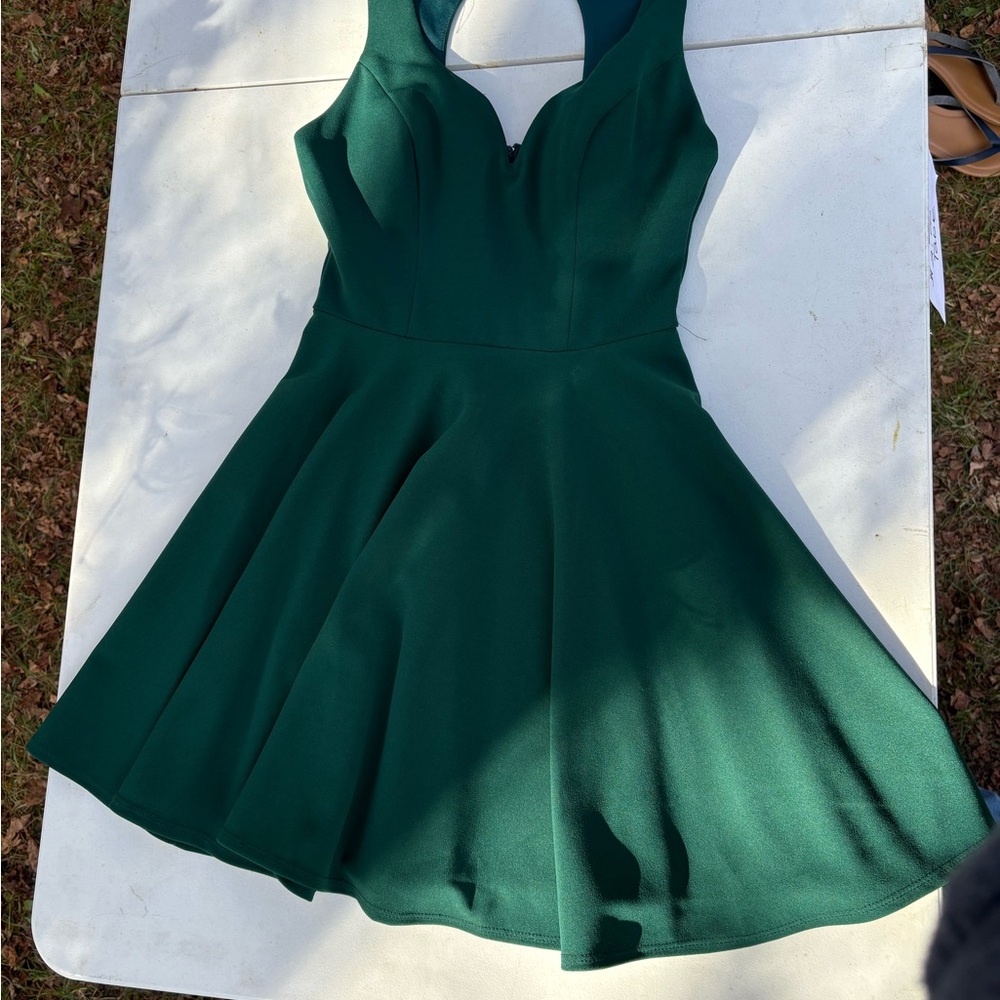 B Darlin Forest Green Mini Dress
